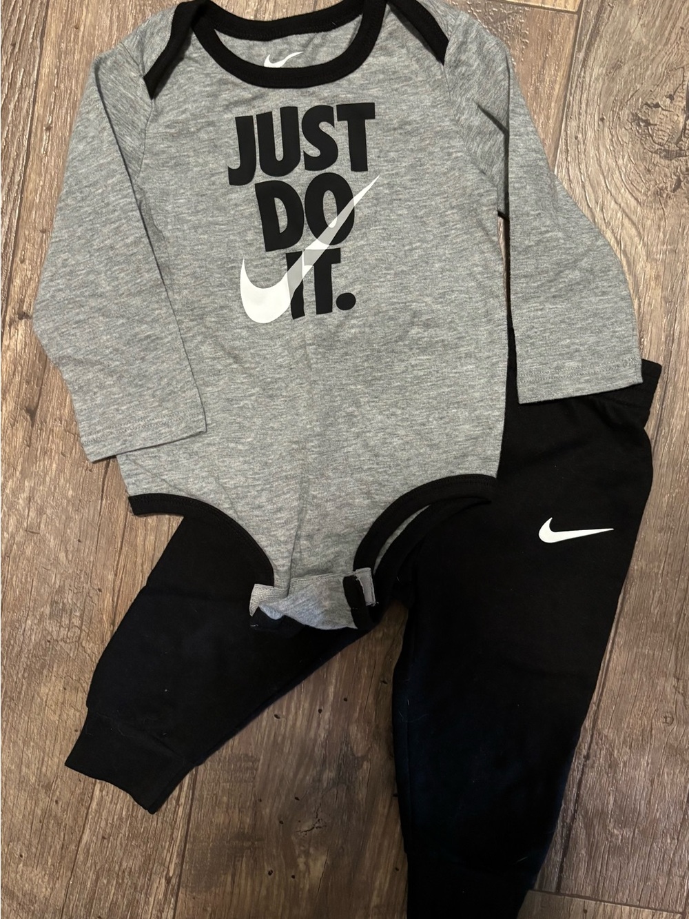 Nike Gray and Black One-Piece with Jogger Pants 9M